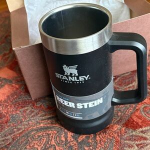 Stanley Black and Silver Insulated Mug with Handle